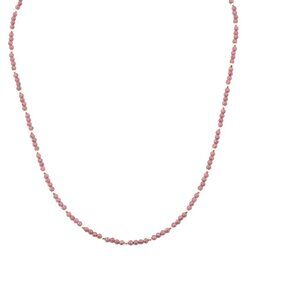 GEORG K Gold/Garnet Made In Usa 14kt Gold Garnet Bead Necklace